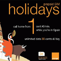 Holiday, de Orange, la SIM prepago para turistas